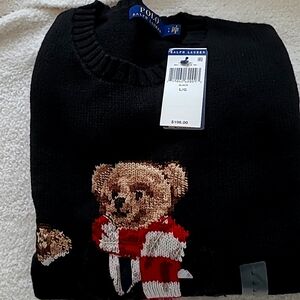 Ralph lauren Bear Knit Sweater Black